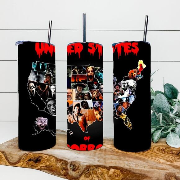 Horror 20oz Tumbler With Straw - Picture 2 of 2